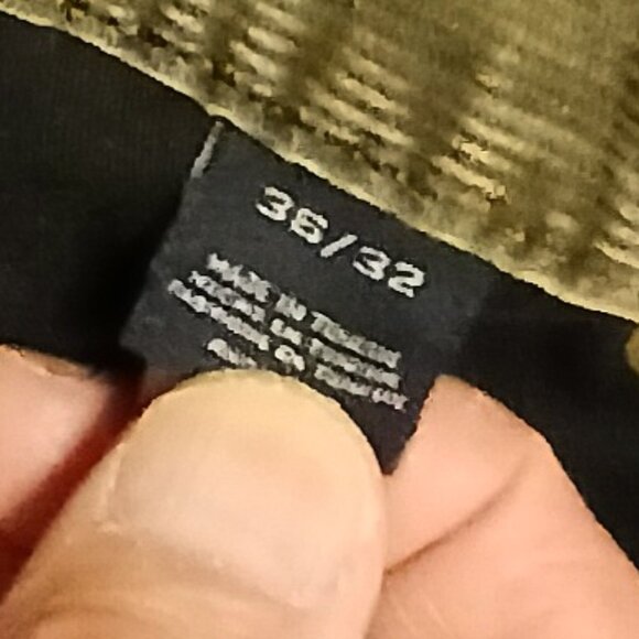 Gant Premium Corduroy Jeans Army Green Brown Men 36”x32” no flaws - Picture 6 of 6